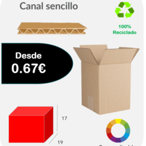 Caja 29x17x19cm Canal sencillo
