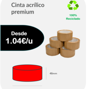 Cinta acrílico premium marrón 132mts
