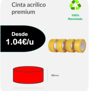 Cinta acrílico premium Miel 132mts