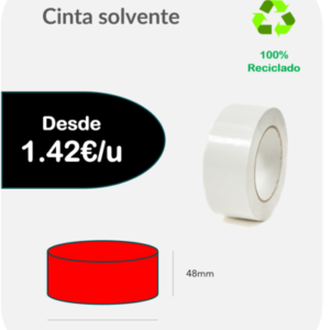 Cinta solvente Blanco 132mts