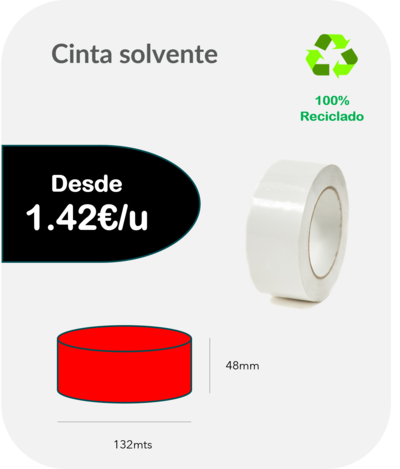 Cinta solvente Blanco 132mts