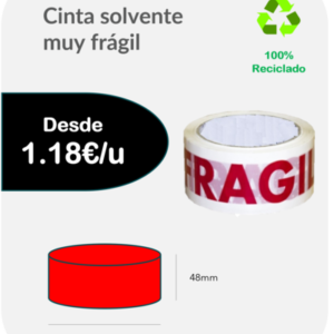 Cinta solvente muy frágil 66mts