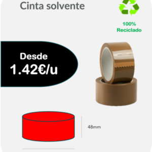 Cinta solvente Marrón 132mts