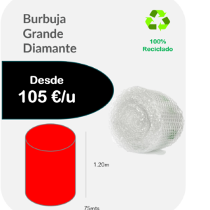 Burbuja grande diamante 1.20m x 75mts